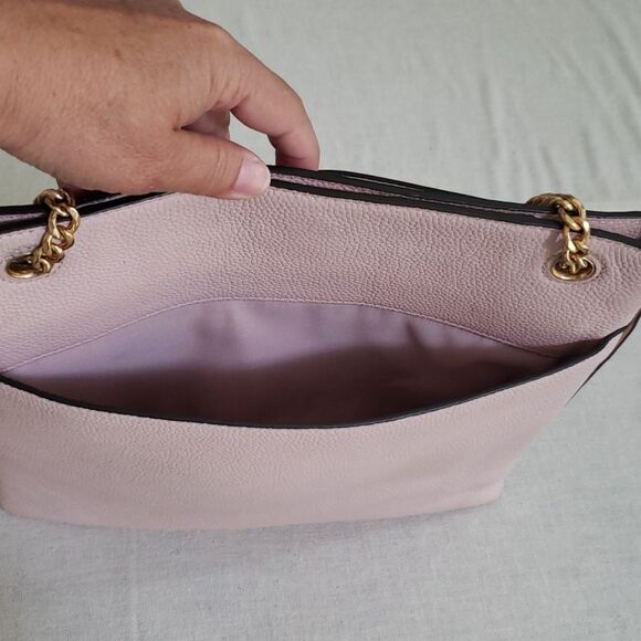 Tory Burch Everly Blush Pink Pebbled Leather Swingpack Bag Crossbody Elle Woods - Picture 10 of 11